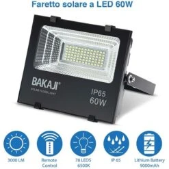 Faro LED 60W Con Pannello Solare Luce Esterno Alta Luminosita 600lm + Telecomand 8 Faro LED 60W Con Pannello Solare Luce Esterno Alta Luminosita 600lm + Telecomand -Vendite VIDAXL || LEDVANCE || STEINEL 92888062 4