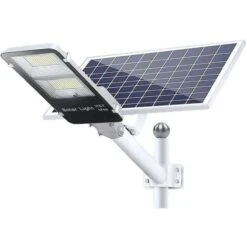 Lampione Solare A LED 200W Con Pannello Solare E Telecomando Crepuscolare IP66