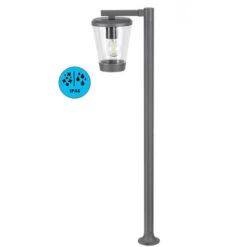 Wegenlockt Savano Aluminium Antracite E27 40W IP44 L: 27 Cm H: 98 Cm Ø16 Cm Dimmabile