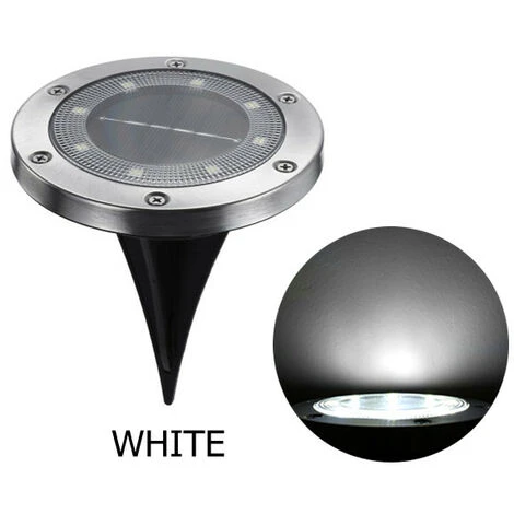 Set 8 Faretti Solari Da Incasso AMBOTHER Da Esterno Terra Bianco 6000K LED Diam.12 Cm IP65 8-10h 2 Set 8 Faretti Solari Da Incasso AMBOTHER Da Esterno Terra Bianco 6000K LED Diam.12 Cm IP65 8-10h - immagine 2