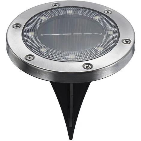 Set 8 Faretti Solari Da Incasso AMBOTHER Da Esterno Terra Bianco 6000K LED Diam.12 Cm IP65 8-10h 3 Set 8 Faretti Solari Da Incasso AMBOTHER Da Esterno Terra Bianco 6000K LED Diam.12 Cm IP65 8-10h - immagine 3