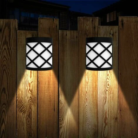 Applique Da Parete Per Esterni Ad Energia Solare, Applique Da Parete Per Esterni Con Illuminazione Solare, Luci Per Recinzione Impermeabili Wireless Per Portico, Garage, Set Di 2 Luci Per Clan Freddo 1 Applique Da Parete Per Esterni Ad Energia Solare, Applique Da Parete Per Esterni Con Illuminazione Solare, Luci Per Recinzione Impermeabili Wireless Per Portico, Garage, Set Di 2 Luci Per Clan Freddo