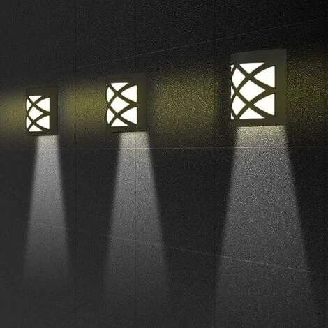 Applique Da Parete Per Esterni Ad Energia Solare, Applique Da Parete Per Esterni Con Illuminazione Solare, Luci Per Recinzione Impermeabili Wireless Per Portico, Garage, Set Di 2 Luci Per Clan Freddo 2 Applique Da Parete Per Esterni Ad Energia Solare, Applique Da Parete Per Esterni Con Illuminazione Solare, Luci Per Recinzione Impermeabili Wireless Per Portico, Garage, Set Di 2 Luci Per Clan Freddo - immagine 2