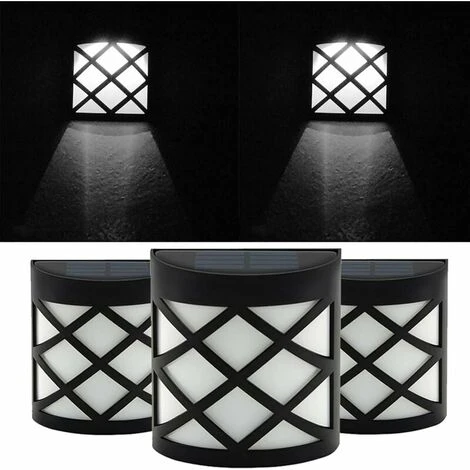 Applique Da Parete Per Esterni Ad Energia Solare, Applique Da Parete Per Esterni Con Illuminazione Solare, Luci Per Recinzione Impermeabili Wireless Per Portico, Garage, Set Di 2 Luci Per Clan Freddo 4 Applique Da Parete Per Esterni Ad Energia Solare, Applique Da Parete Per Esterni Con Illuminazione Solare, Luci Per Recinzione Impermeabili Wireless Per Portico, Garage, Set Di 2 Luci Per Clan Freddo - immagine 4