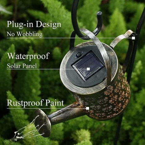 Luci Solari Annaffiatoio Da Giardino Luci Da Esterno Lampada Decorativa Impermeabile Per Esterni Per Patio Prato Giardino Arte Accessori Da Giardino Decorazioni Per Esterni 2 Luci Solari Annaffiatoio Da Giardino Luci Da Esterno Lampada Decorativa Impermeabile Per Esterni Per Patio Prato Giardino Arte Accessori Da Giardino Decorazioni Per Esterni - immagine 2