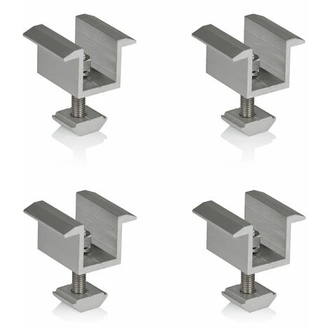 Zelsius Morsetto Centrale Universale In Alluminio Per Pannelli Solari, 4 Pezzi Per Il Collegamento Dei Pannelli Solari, Forma A T 1 Zelsius Morsetto Centrale Universale In Alluminio Per Pannelli Solari, 4 Pezzi Per Il Collegamento Dei Pannelli Solari, Forma A T