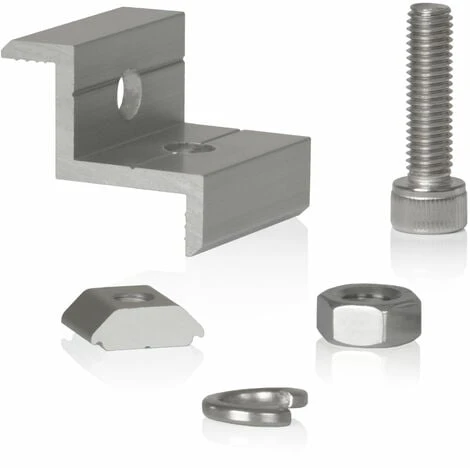 Zelsius Morsetto Terminale Universale In Alluminio Per Pannelli Solari, Connessione Per Pannelli Solari, Morsetto A Forma Di Z 4 Zelsius Morsetto Terminale Universale In Alluminio Per Pannelli Solari, Connessione Per Pannelli Solari, Morsetto A Forma Di Z - immagine 4