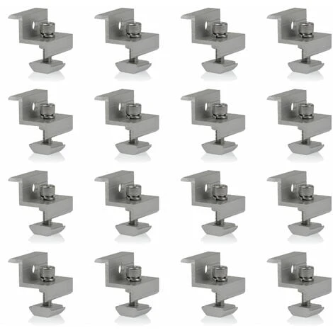 Zelsius Morsetto Terminale Universale In Alluminio Per Pannelli Solari, 16 Pezzi Connessione Per Pannelli Solari, Forma A Z 1 Zelsius Morsetto Terminale Universale In Alluminio Per Pannelli Solari, 16 Pezzi Connessione Per Pannelli Solari, Forma A Z