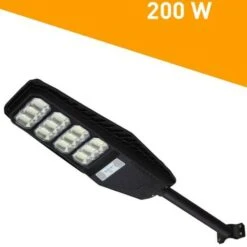 Trade Shop - Lampione Stradale Luce Energia Solare Led 200watt Sensore Pir Staffa Telecomando