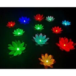 Lanterna Di Loto Galleggiante A LED - Ninfee - Decorazione Per Piscina - Per Feste - Arancione + Rosso + Giallo + Blu [Classe Di Efficienza Energetica A+] -Vendite VIDAXL || LEDVANCE || STEINEL 95220830 4
