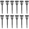 12 LAMPADE DA GIARDINO ESTERNO 6000k RICARICA SOLARE PICCHETTO PALETT LED SOLARI