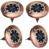 LITZEE Solar Beacon Luce Solare Da Giardino, 8 LED 4 Confezioni Luce A LED Solare Luce Da Interro A LED Impermeabile Per Esterni, Illuminazione A Terra Solare Per Patio Cortile Percorso Decorazione Pe