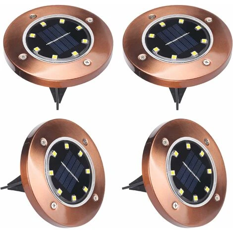 LITZEE Solar Beacon Luce Solare Da Giardino, 8 LED 4 Confezioni Luce A LED Solare Luce Da Interro A LED Impermeabile Per Esterni, Illuminazione A Terra Solare Per Patio Cortile Percorso Decorazione Pe 1 LITZEE Solar Beacon Luce Solare Da Giardino, 8 LED 4 Confezioni Luce A LED Solare Luce Da Interro A LED Impermeabile Per Esterni, Illuminazione A Terra Solare Per Patio Cortile Percorso Decorazione Pe