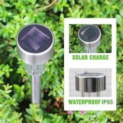 LITZEE Faro Solare Luci Solari Da Esterno Luce Da Terra Da Giardino, 10 Pezzi Luci Da Giardino A LED Cordless Decorazione Luci Solari Da Esterno Per Sentieri Prato Impermeabile IP65 Luce M Ricaricabil -Vendite VIDAXL || LEDVANCE || STEINEL 96299599 3