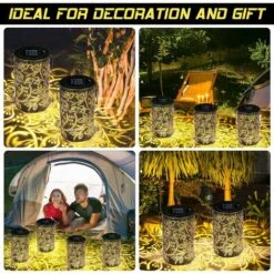 LITZEE Lanterna Solare Lanterna Da Giardino Con Paesaggio Solare Per Esterni, Lanterna Portatile Da Giardino Creativa Da Giardino Illuminazione Decorativa Da Giardino Impermeabile IP44 Per Giardino, P -Vendite VIDAXL || LEDVANCE || STEINEL 96299727 5