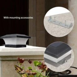 LITZEE Solar Beacon LED Solar Light Post Outdoor, Villa Wall Landscape Garden Light, Home Wall Lamp Light, Super Bright Pillars, For Garden Pathway Patio Yard Lawn Driveway Paths - Bianco 9 LITZEE Solar Beacon LED Solar Light Post Outdoor, Villa Wall Landscape Garden Light, Home Wall Lamp Light, Super Bright Pillars, For Garden Pathway Patio Yard Lawn Driveway Paths - Bianco -Vendite VIDAXL || LEDVANCE || STEINEL 96300794 5