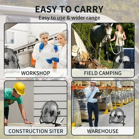 Ventilatore Portatile 12'' Pannello Solare 3 Velocita RICARICABILE 15W NERO USB 3 Ventilatore Portatile 12'' Pannello Solare 3 Velocita RICARICABILE 15W NERO USB - immagine 3