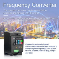 Convertitore Di Frequenza Variabile VFD Inverter Vettoriale Monofase AC220V Per Controllo Velocità Motore Continuo 0,75kw-220V -Vendite VIDAXL || LEDVANCE || STEINEL 96717344 3