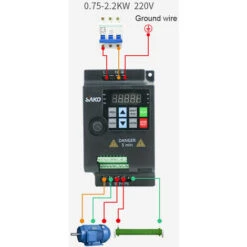 Convertitore Di Frequenza Variabile VFD Inverter Vettoriale Monofase AC220V Per Controllo Velocità Motore Continuo 0,75kw-220V -Vendite VIDAXL || LEDVANCE || STEINEL 96717344 5