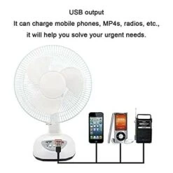 Ventilatore 12'' Portatile Pannello Solare E Lampada LED Uscita USB Ricaricabile -Vendite VIDAXL || LEDVANCE || STEINEL 96769700 4