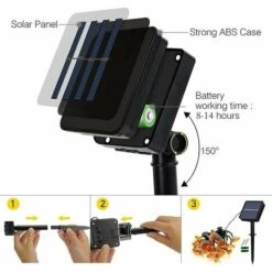 [50 LED] Luci Solari Da Giardino, Luci A Corda Per Api Da Miele ， 7M / 24Ft 8 Modalità Illuminazione Da Giardino Per Esterni/interni Impermeabile Per Recinto Di Fiori, Prato, Patio, Festone, Festa -Vendite VIDAXL || LEDVANCE || STEINEL 97077309 5