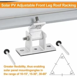 MINKUROW 2 Pezzi Morsetto Per Staffa Per Pannello Solare, Staffa Per Pannello Solare Regolabile 0-60°, Morsetto Per Pannello Solare, Staffa Per Pannello Solare In Alluminio, Per Tetto, Sachting, Campe -Vendite VIDAXL || LEDVANCE || STEINEL 97203919 3