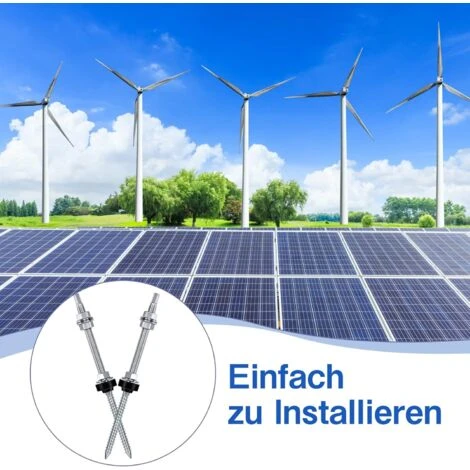 MINKUROW Confezione Da 2 Viti Colomba, M10 X 200mm Solar PV V2A Acciaio Inossidabile Pannello Solare Fissaggio Denti Di Bloccaggio Giunto Altezza Regolabile Per Fissaggio Solare Fotovoltaico 4 MINKUROW Confezione Da 2 Viti Colomba, M10 X 200mm Solar PV V2A Acciaio Inossidabile Pannello Solare Fissaggio Denti Di Bloccaggio Giunto Altezza Regolabile Per Fissaggio Solare Fotovoltaico - immagine 4