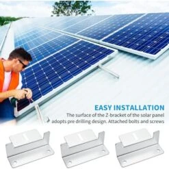 MINKUROW 8 Staffe Z Per Pannello Solare Con Dadi E Viti Staffa Di Montaggio Per Pannello Solare Tipo Z Staffa Di Montaggio Per Pannello Solare Staffa Di Montaggio Z In Lega Di Alluminio -Vendite VIDAXL || LEDVANCE || STEINEL 97203959 4