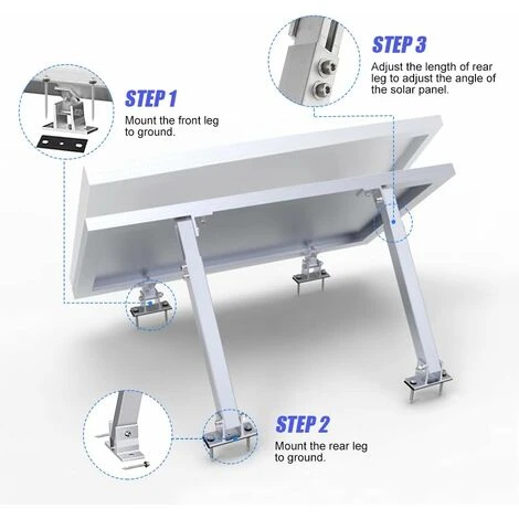 MINKUROW Staffa Di Inclinazione Del Pannello Solare, Luriseminger Staffa Di Montaggio Del Pannello Solare Ad Angolo Regolabile, Supporta Pannelli Solari Fino A 350W 4 MINKUROW Staffa Di Inclinazione Del Pannello Solare, Luriseminger Staffa Di Montaggio Del Pannello Solare Ad Angolo Regolabile, Supporta Pannelli Solari Fino A 350W - immagine 4