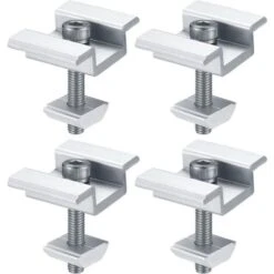 MINKUROW Staffa Di Montaggio Del Pannello Solare, 4 Pezzi Staffe Di Morsetto Centrale Del Pannello Solare, Staffa Di Montaggio In Alluminio Per Pannelli Solari Modulo 35mm Barca Camper