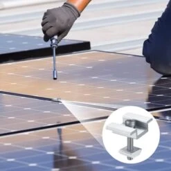 MINKUROW Staffa Di Montaggio Del Pannello Solare, 4 Pezzi Staffe Di Morsetto Centrale Del Pannello Solare, Staffa Di Montaggio In Alluminio Per Pannelli Solari Modulo 35mm Barca Camper -Vendite VIDAXL || LEDVANCE || STEINEL 97204038 5