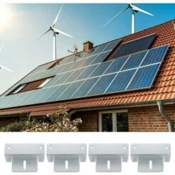 Staffa Z Per Pannello Solare 4 Pezzi Per Staffa Z Per Montaggio Pannello Solare Con Dadi E Viti Per Tetto Camper - 100662 Mm -Vendite VIDAXL || LEDVANCE || STEINEL 97887081 5