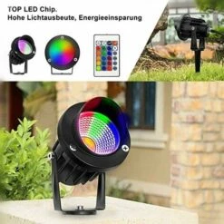 Luci Da Giardino, Faretto Paesaggistico COB Da 10 W, Illuminazione Colorata RGB Con Faretto Da Esterno Con Palo A Terra Telecomandato, Lampada Da Giardino, Ideale Per Cortile, Alberi- -Vendite VIDAXL || LEDVANCE || STEINEL 98118066 3