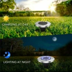 Luce Solare Esterna 8 LED 4 Pezzi Faretto Da Giardino Luce Solare Impermeabile IP65 Decorazione Per Prato Inglese Per Giardino Patio Cortile Prato (colore Caldo) -Vendite VIDAXL || LEDVANCE || STEINEL 98127339 5