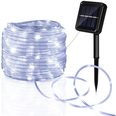 Randaco Luce Solare A Fune Luce Da Giardino Luce A Fune LED Bianco Freddo-10m 1 Randaco Luce Solare A Fune Luce Da Giardino Luce A Fune LED Bianco Freddo-10m