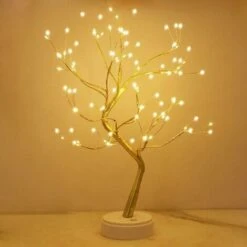 Albero Luminoso A LED, 108 Luci Notturne Con Perline A LED, Rami Regolabili Fai-da-te Albero Di Design In Filo Di Rame Per La Decorazione Della Festa Nuziale,