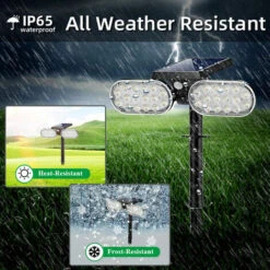 Faretto Solare Da Giardino A Doppia Testa 32 LED Faretto Solare Con Inserto A Terra Con Controllo Della Luce IP65 Lampada A Induzione Di Movimento Impermeabile 2200 MAh Luce LED Per Esterni Ad Energia -Vendite VIDAXL || LEDVANCE || STEINEL 98714109 5