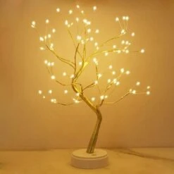 Albero Luminoso A LED, 36/108 Luci Notturne Con Perline LED, Rami Regolabili Fai-da-te Albero Di Design In Filo Di Rame Per La Decorazione Della Festa Nuziale