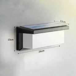 Applique Da Esterno A LED Solare Con Sensore Di Movimento, Applique Da Esterno A Energia Solare Applique Da Parete Senza Foro A Doppio Uso (bianca), Applique Da Esterno Impermeabile Senza Cablaggio