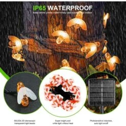 Luci A Stringa Solare Per Api Da Giardino All'aperto, 12m100 LED 8 Modalità LED, Luci A Stringa Solare Per Esterni, Decorazioni Domestiche Impermeabili IP65 (bianco Caldo) -Vendite VIDAXL || LEDVANCE || STEINEL 99324826 3