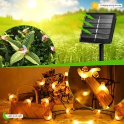 Luci A Stringa Solare Per Api Da Giardino All'aperto, 12m100 LED 8 Modalità LED, Luci A Stringa Solare Per Esterni, Decorazioni Domestiche Impermeabili IP65 (bianco Caldo) -Vendite VIDAXL || LEDVANCE || STEINEL 99324826 4