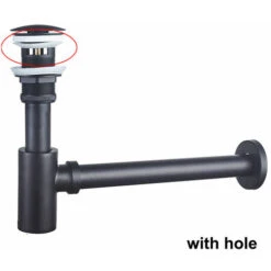 Sifone Da Bagno In Ottone Nero, Sifone Per Bottiglia Con Kit Di Scarico A Scomparsa P-TRAP, Troppopieno Hardware Di Scarico -Vendite VIDAXL || LEDVANCE || STEINEL 99548032 5