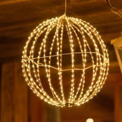 Sfera Ø30cm 3D Copper Metallo Marrone Ripiegabile 500 MicroLED CLASSIC 1,5mm - Lotti Importex